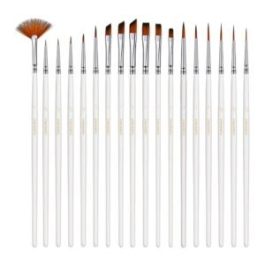 18-Pieces Mini Paint Brush Set for Art Painting