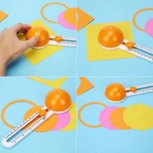 Circle Cutter Paper Trimmer Rotary Cutter for Cardstocks (Included 3 Blades)